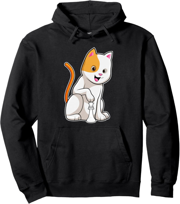 Katze Schachfiguren Schach Brettspiel Pullover Hoodie