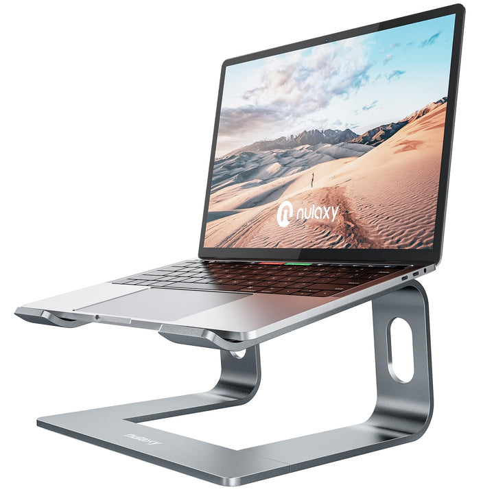 Laptop Ständer, Nulaxy Ergonomisch Notebook Stand, Universal Laptop Halterung, Riser Kompatibel mit