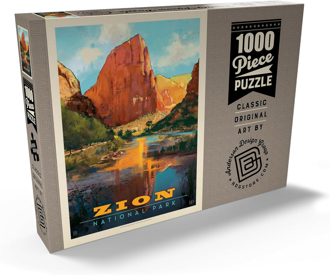 Zion National Park: Virgin River Valley, Vintage Poster - Premium 1000 Teile Puzzle - MyPuzzle Sonde