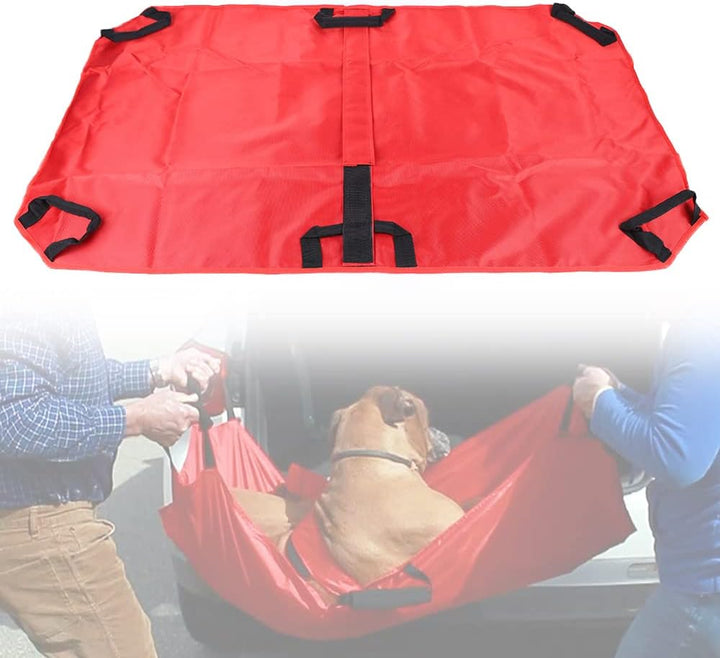 Nylontrage für Haustiere, Notfall-Transporttrage für Hunde, Haustiertransportwagen mit 6 Griffen, 11