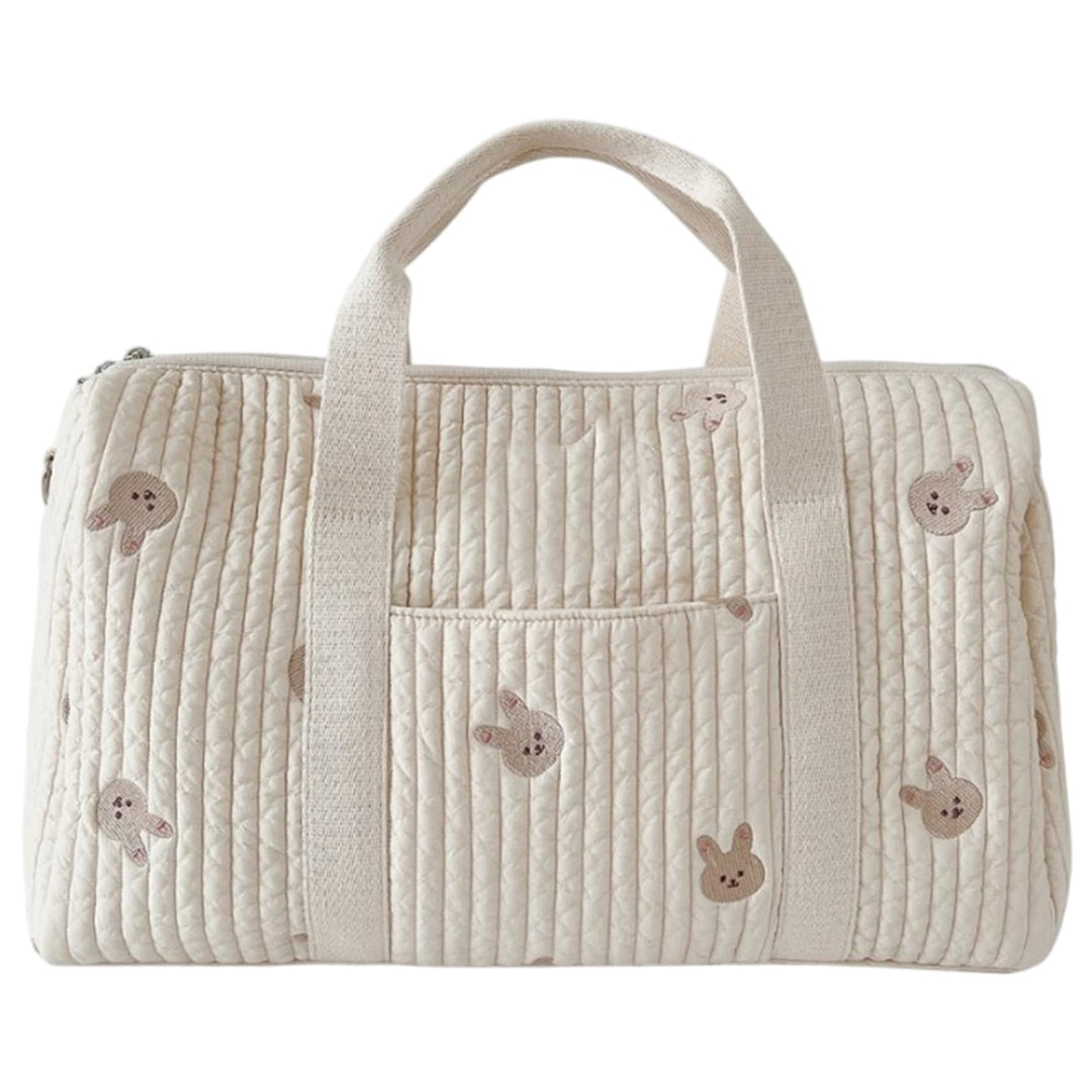 Windelbeutel, Crossbody/Tote niedliche Baumwollbeutel mit abnehmbarem Riemen, grosse Kapazität für d