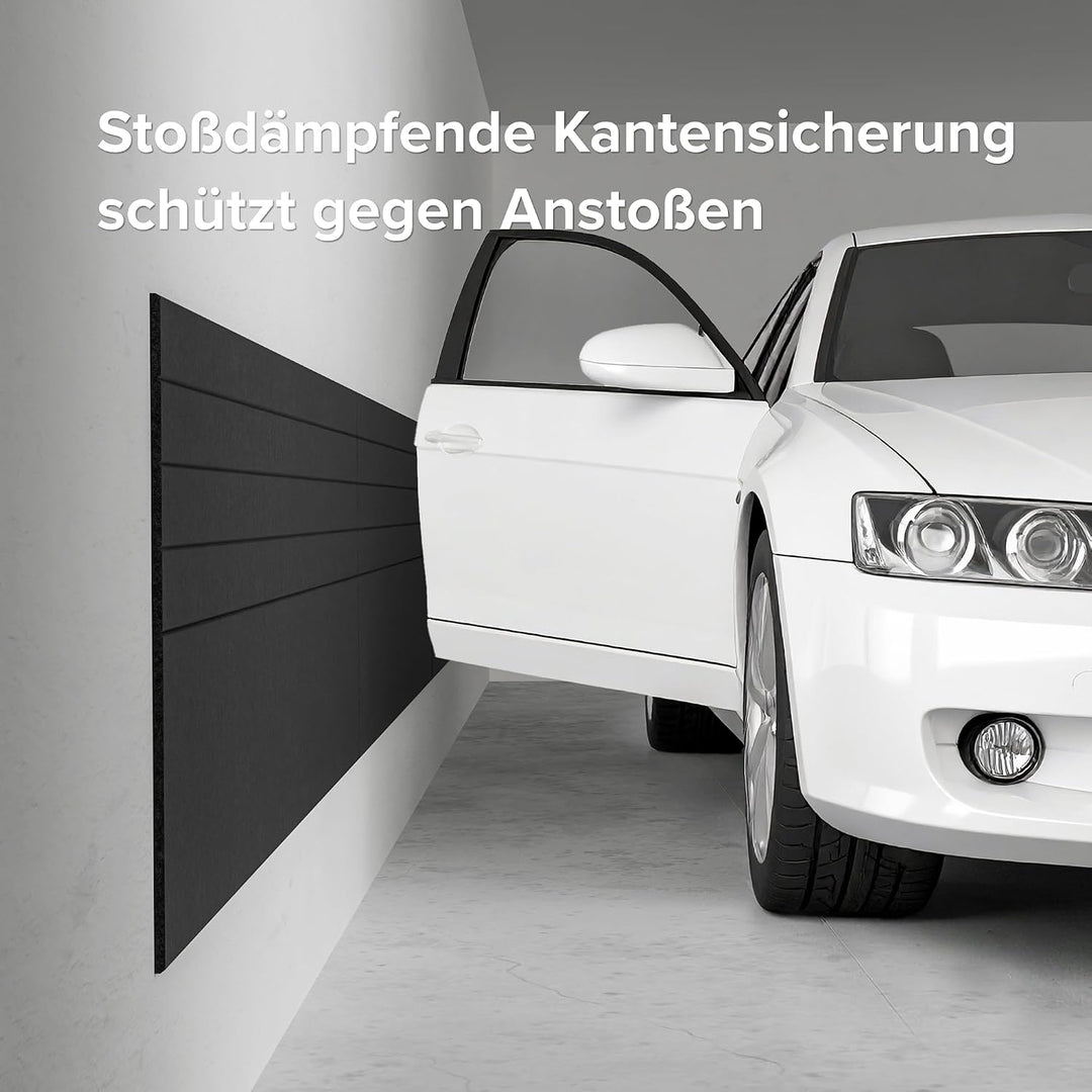 AKUSTIKO Akustikpaneele Selbstklebend 120x60cm - 4 Stück Weiss Akustik Wandpaneele Schallschutz &amp; Ra