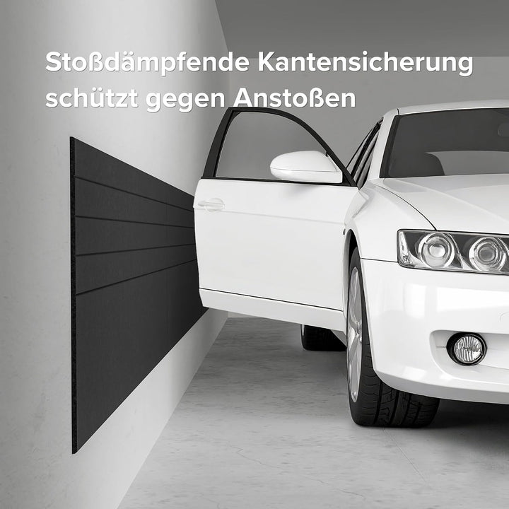 AKUSTIKO Akustikpaneele Selbstklebend 120x60cm - 4 Stück Weiss Akustik Wandpaneele Schallschutz &amp; Ra