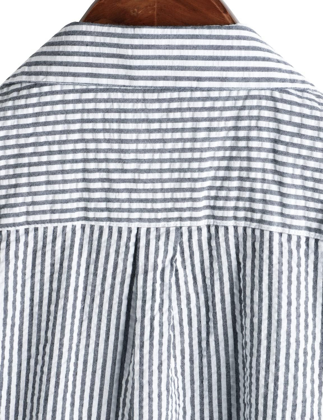 VATPAVE Herren Gestreifte Sommerhemd Casual Button Down Kurzarm Strand HawaiiHemd S Marineblau, S Ma