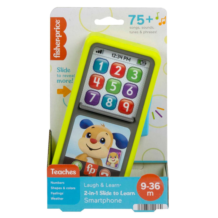Fisher-Price Lernspass 2-in-1 Smartphone - Spielzeugtelefon mit Lichtern und 75+ Liedern, Version: C