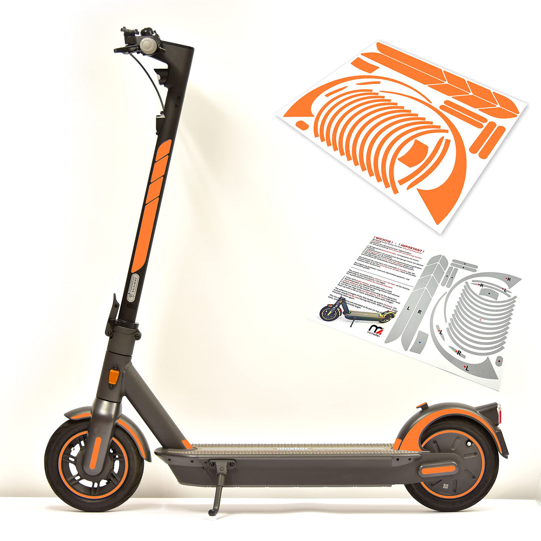 Aufkleber-Set/Sticker Set - 25-teilig auf 34x22cm Bogen geeignet für Segway Ninebot Max g30d E-Scoot