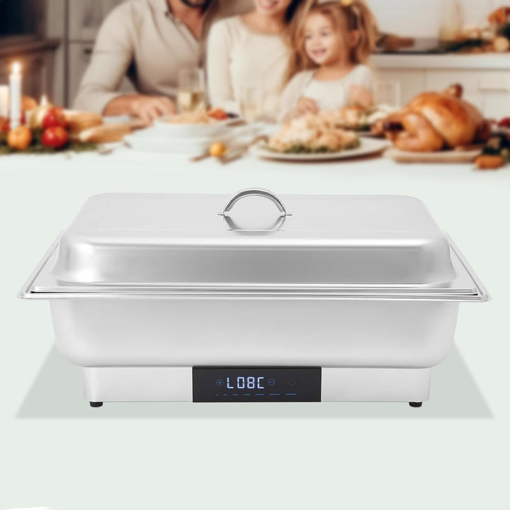 Elektrische Chafing Dish Edelstahl Buffet Server 600W 9L | Edelstahl-Chafing Dish mit Touchscreen –