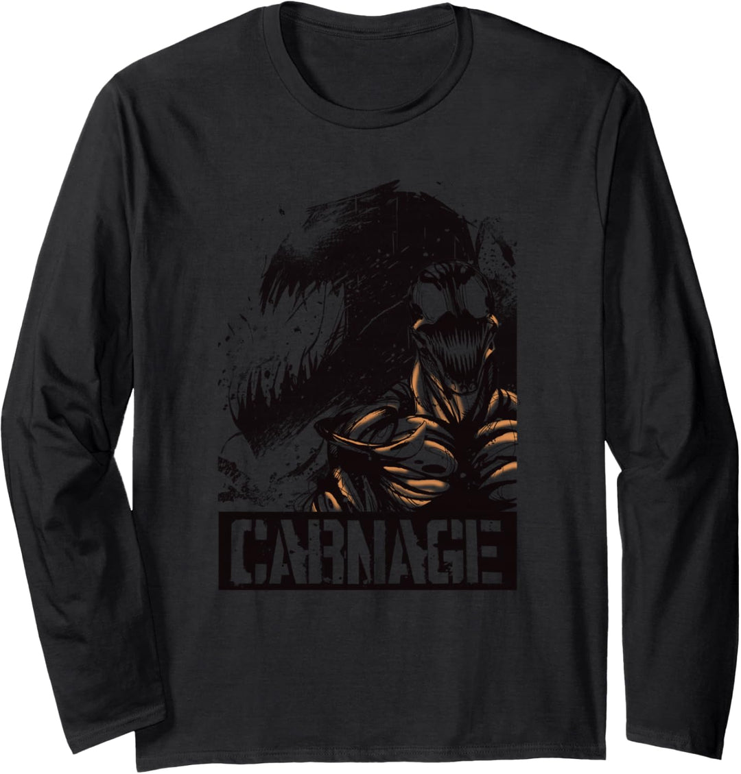 Marvel Carnage Shadow Comic Silhouette Poster Langarmshirt