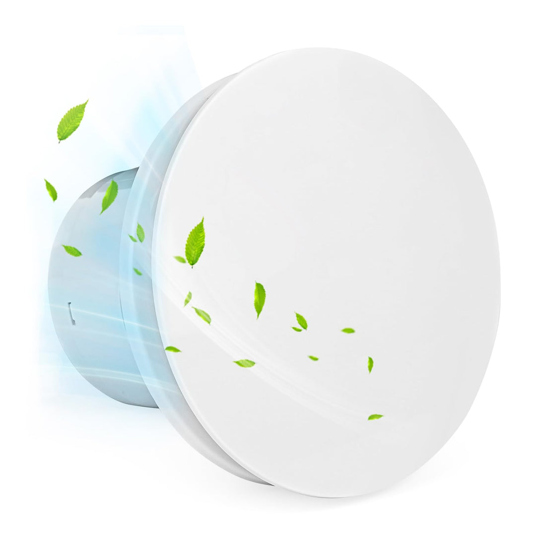 Badlüfter 100mm mit Rückstauklappe Leise Abluftventilator 12W Badezimmer Lüfter Weiss Wandventilator