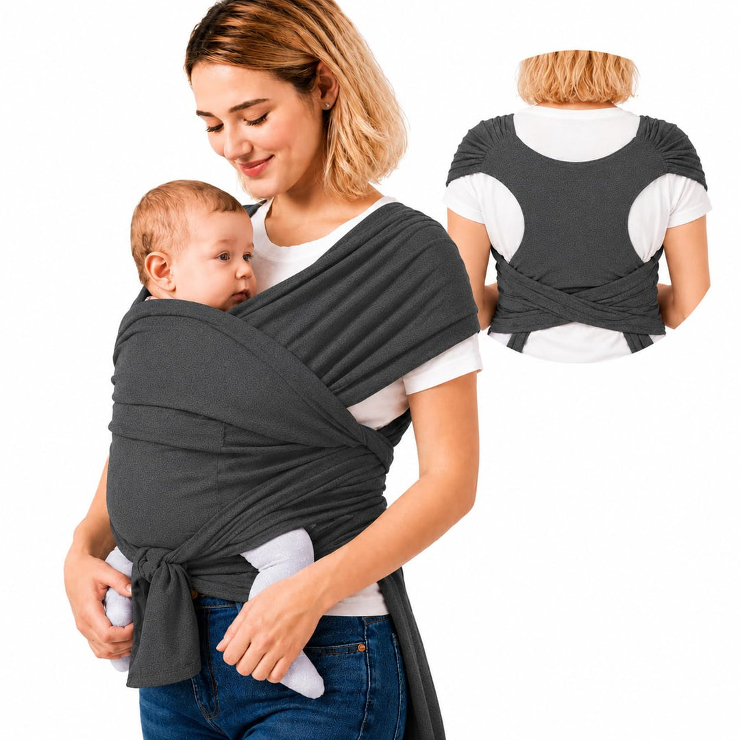 SKY & ZEN Baby Tragetuch Neugeborene ab Geburt – Elastisches Babytragetuch bis 15 kg – Vorgebunden o