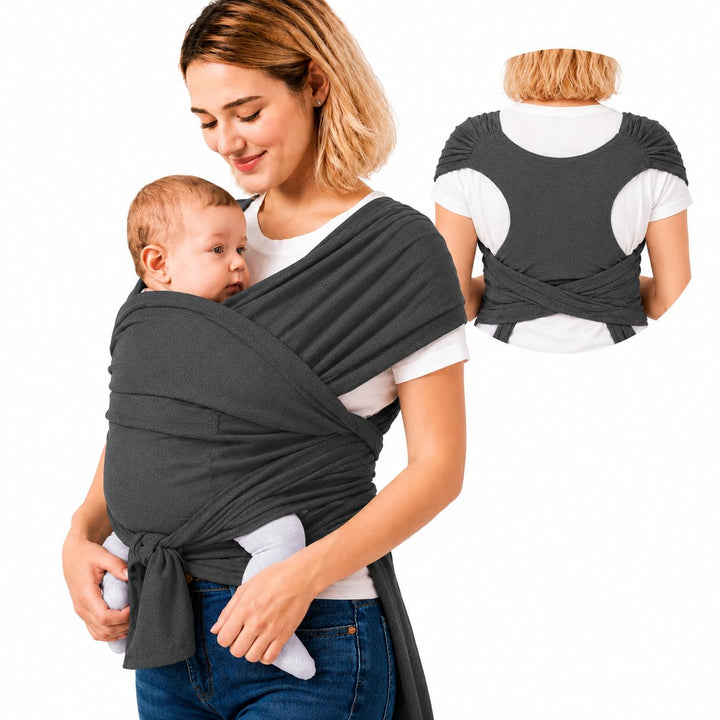 SKY & ZEN Baby Tragetuch Neugeborene ab Geburt – Elastisches Babytragetuch bis 15 kg – Vorgebunden o