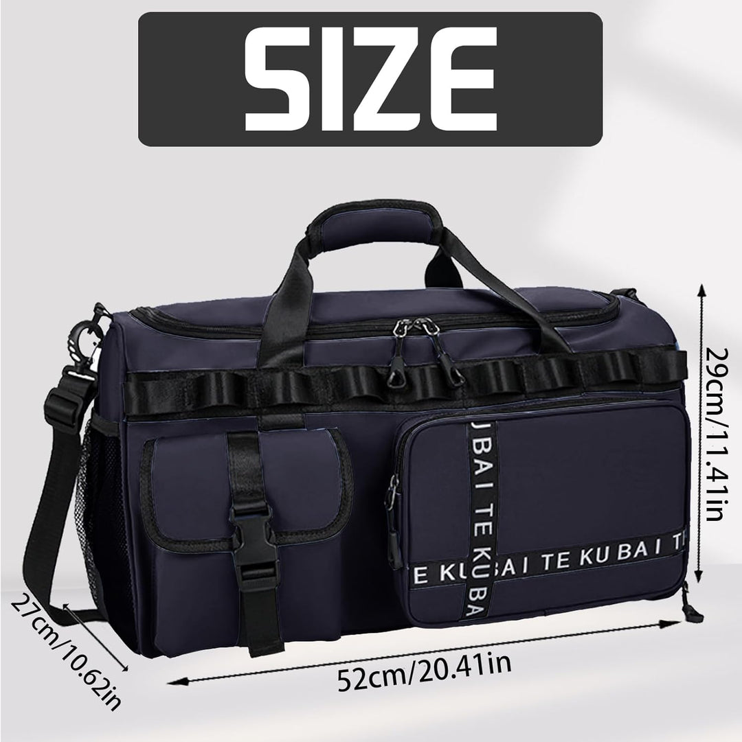 AUNGKWANG Reisetasche Damen Herren, 65L Wasserabweisende Sporttasche, Large Capacity Reise Tasche Gy