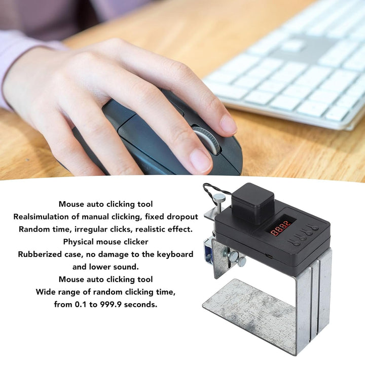 Tangxi Auto-Tastatur-Clicker, Höhenverstellbarer Physischer Maus-Clicker, Jiggler mit Gummierter Sch