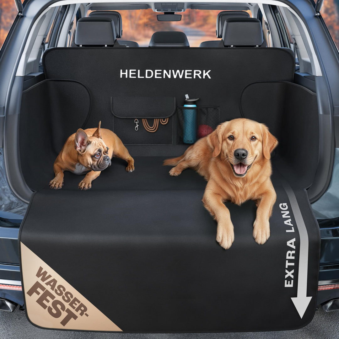 HELDENWERK Kofferraumschutz Hund mit Seiten- und Ladekantenschutz I Hundedecke Auto Kofferraum Wasse