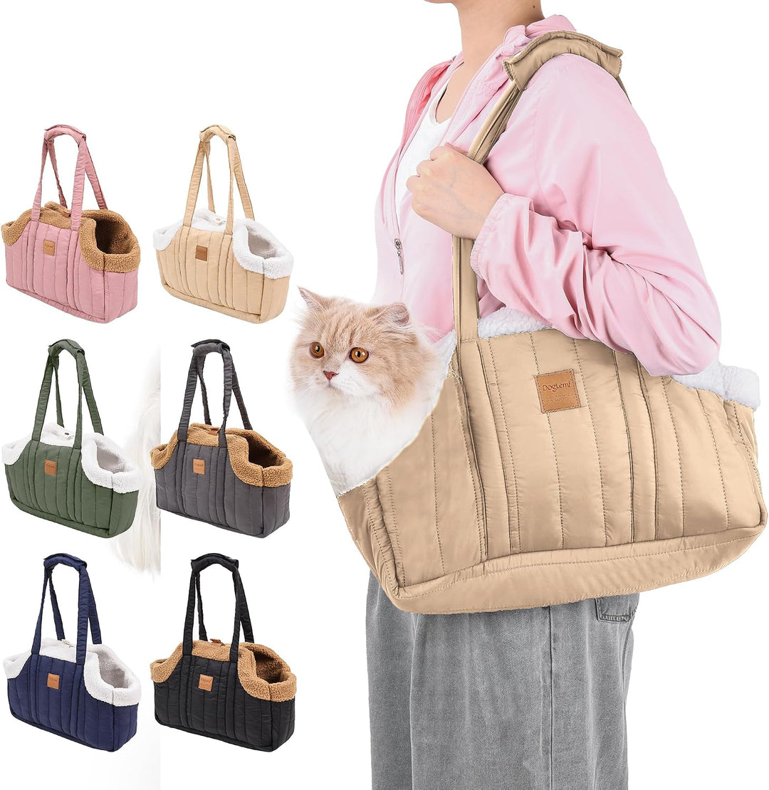 Tragbare Katzentasche mit grossem Fassungsvermögen, Fleece, für Haustiere, Hunde, Tragetasche, Geldb