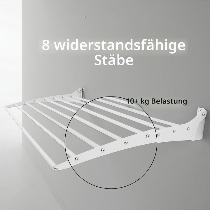 Foxydry Fold Wäscheständer für die Wand, vertikaler Wäscheständer für den Innen- und Aussenbereich a