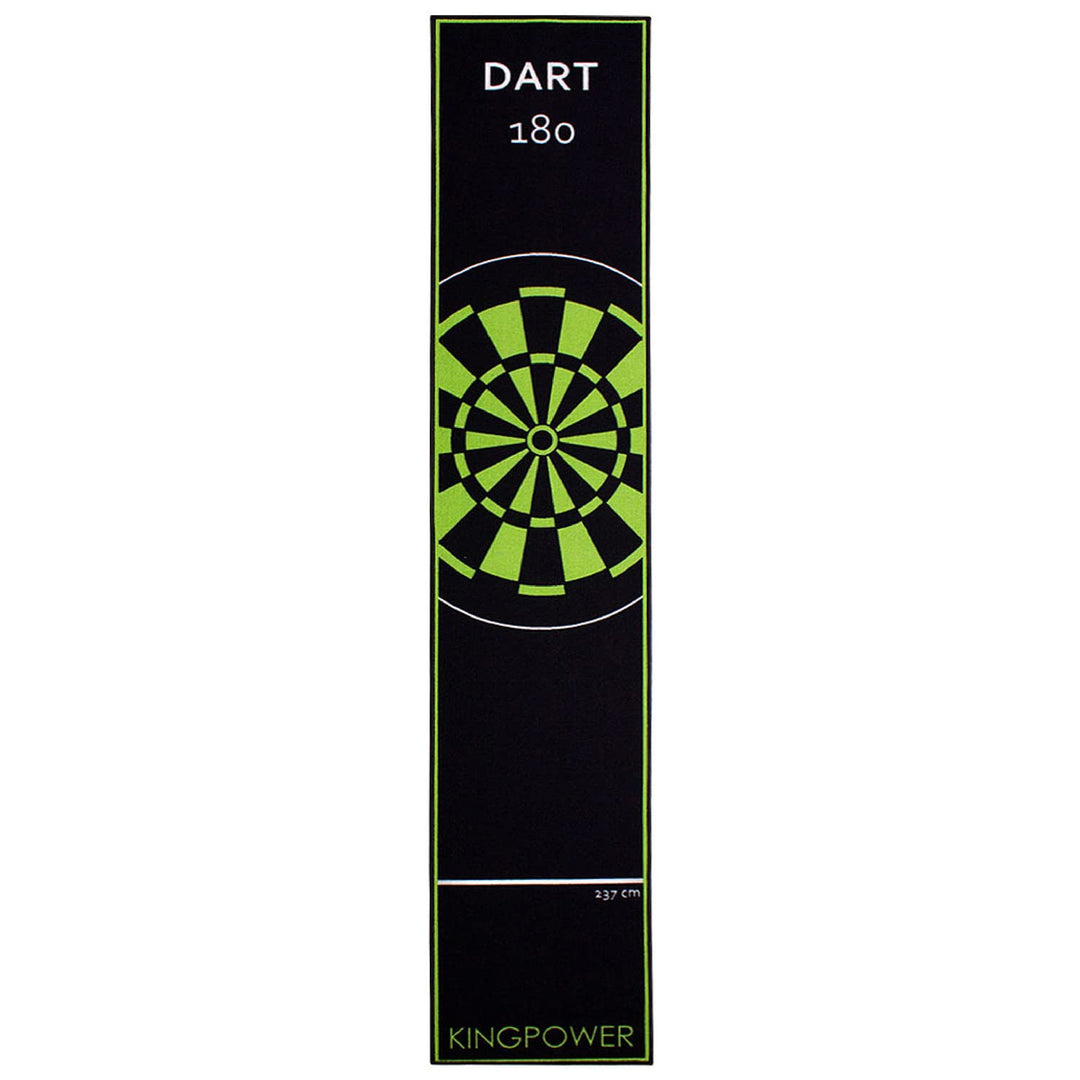 Kingpower Dartteppich mit Abwurflinie, Dart Zubehör mit Motiv, Dartmatte mit Oche, pflegeleichter Te