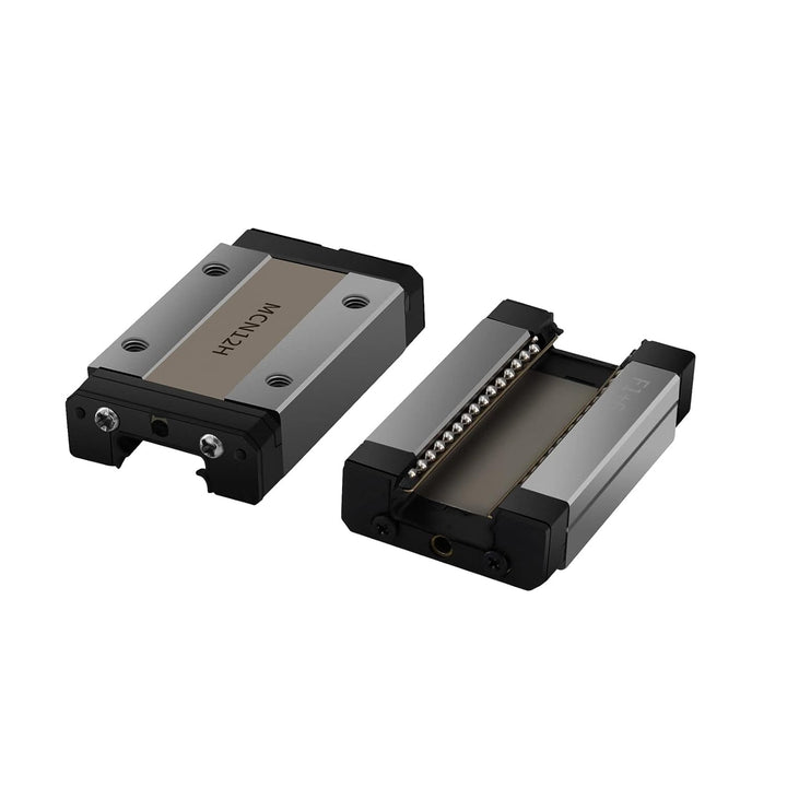 Veekaft 2 Sätze Schwarze Beschichtung MGR Schiene MGR9 Miniatur-Linearführung 350 mm mit MGN9H Schli