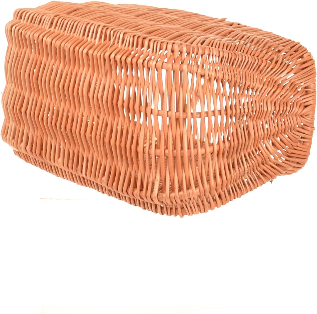 Henkelkorb, Natural Einkaufskorb, Korbtasche aus Weide geflochten, Flechttasche mit Henkel, Picknick