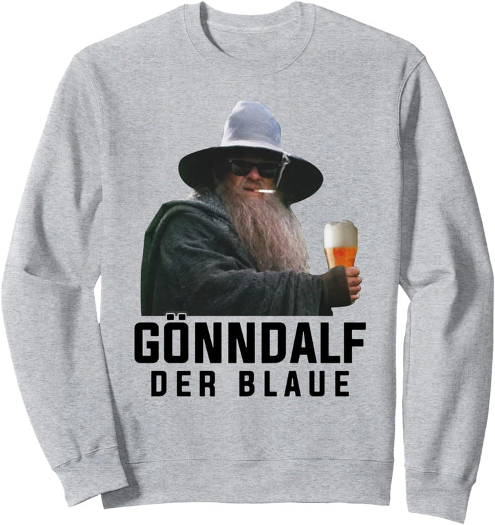 Gönndalf der blaue biertrinker saufen bier beer Sweatshirt