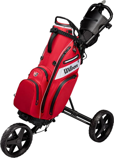 Wilson Unisex-Adult Ws Exo Dry Stand Bag Golf Tasche Einheitsgrösse Rot / Schwarz / Weiss, Einheitsg