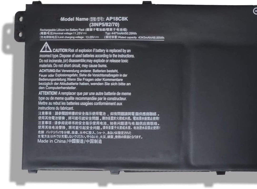 AP18C8K 3INP5/82/70 Laptop-Akku-Ersatz für ACER Aspire 5 A514-52 Chromebook 314 C933 Swift 3 SF314-4