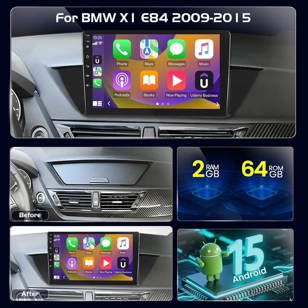 Android Autoradio für Mazda 6 GH 2007-2012 mit Kabellosem CarPlay & Android Auto, 9 Zoll Bildschirm
