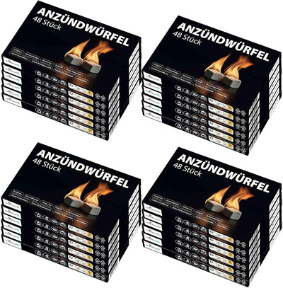 Samore 1152 x Anzündwürfel (= 24 Packungen x48 Stück) Kaminanzünder Kohleanzünder Anzünder Würfel Gr