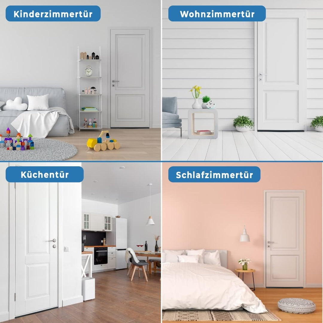 3er Set Zugluftstopper zuschneidbar 100 cm Zugluftstop Luftzugstopper Türbodendoppeldichtung Türisol