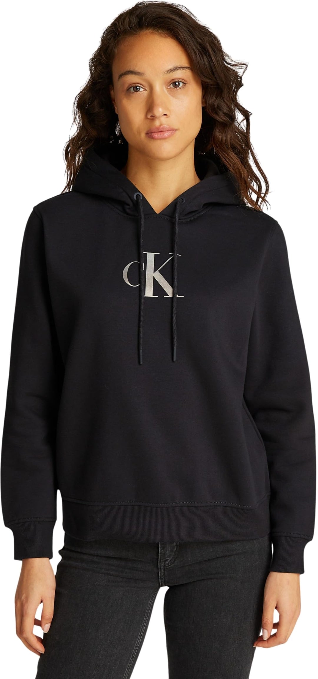 Calvin Klein Pullover & Westen-Sweat/Jacke Streetwear Frau 3XL Grosse Grössen Schwarz (Ck Black), 3X