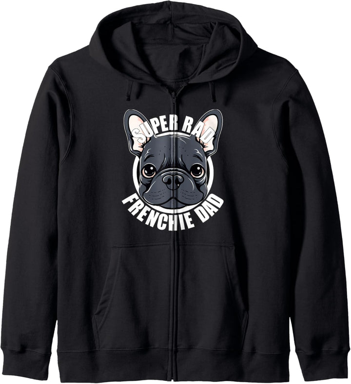 Französische Bulldogge Papa Lustiger Vatertag Frenchie Hund Papa Herren Kapuzenjacke