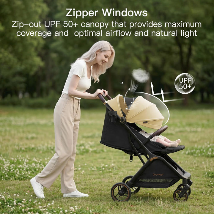 Gravity faltbarer Baby-Kinderwagen, Tragbarer Reise-Kleinkindbuggy Mit Verstellbarer Rückenlehne &amp; S