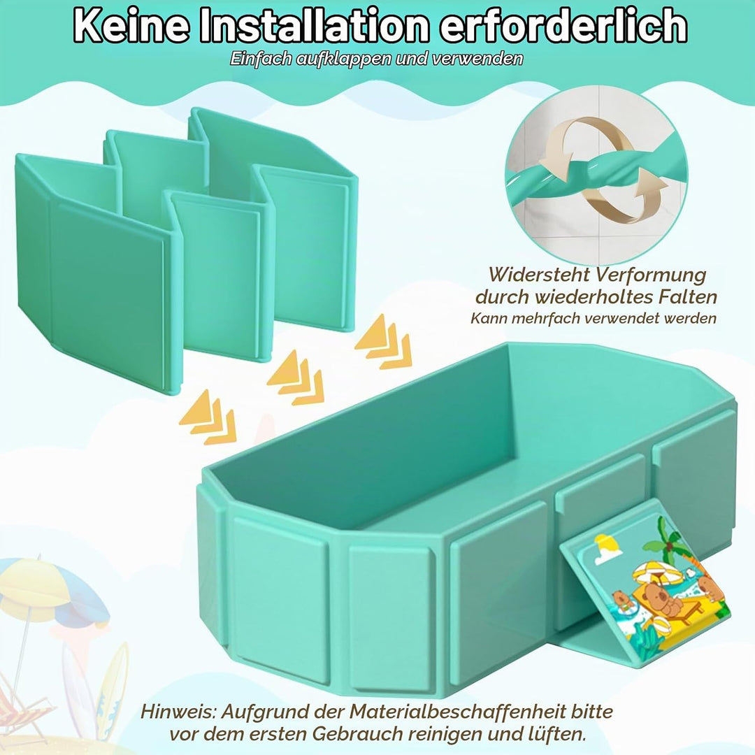 Baby Badewanne Gross Faltbar, Multifunktionale Tragbare Babywanne für 0-8 Jahre, Kinderbadewanne Mob