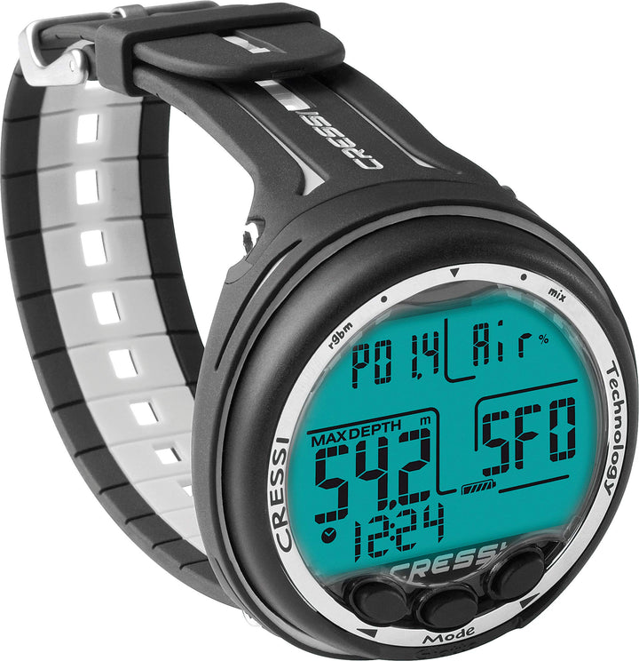 Cressi Erwachsene Giotto Diving Computer Premium Tauchcomputer, Schwarz/Grau, One Size