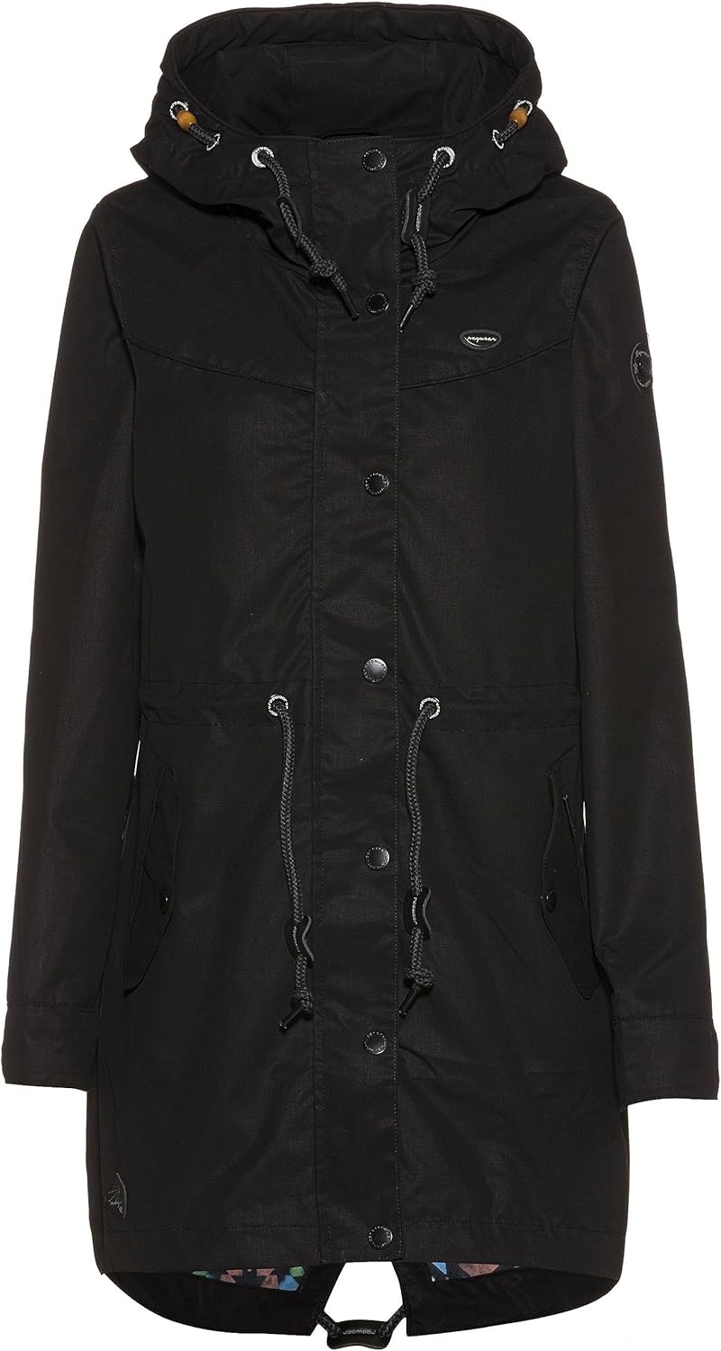Ragwear CANNY Damen Frauen Parka,Mantel,Übergangsmantel mit Kapuze,Herbstmantel,wasserabweisend XS B