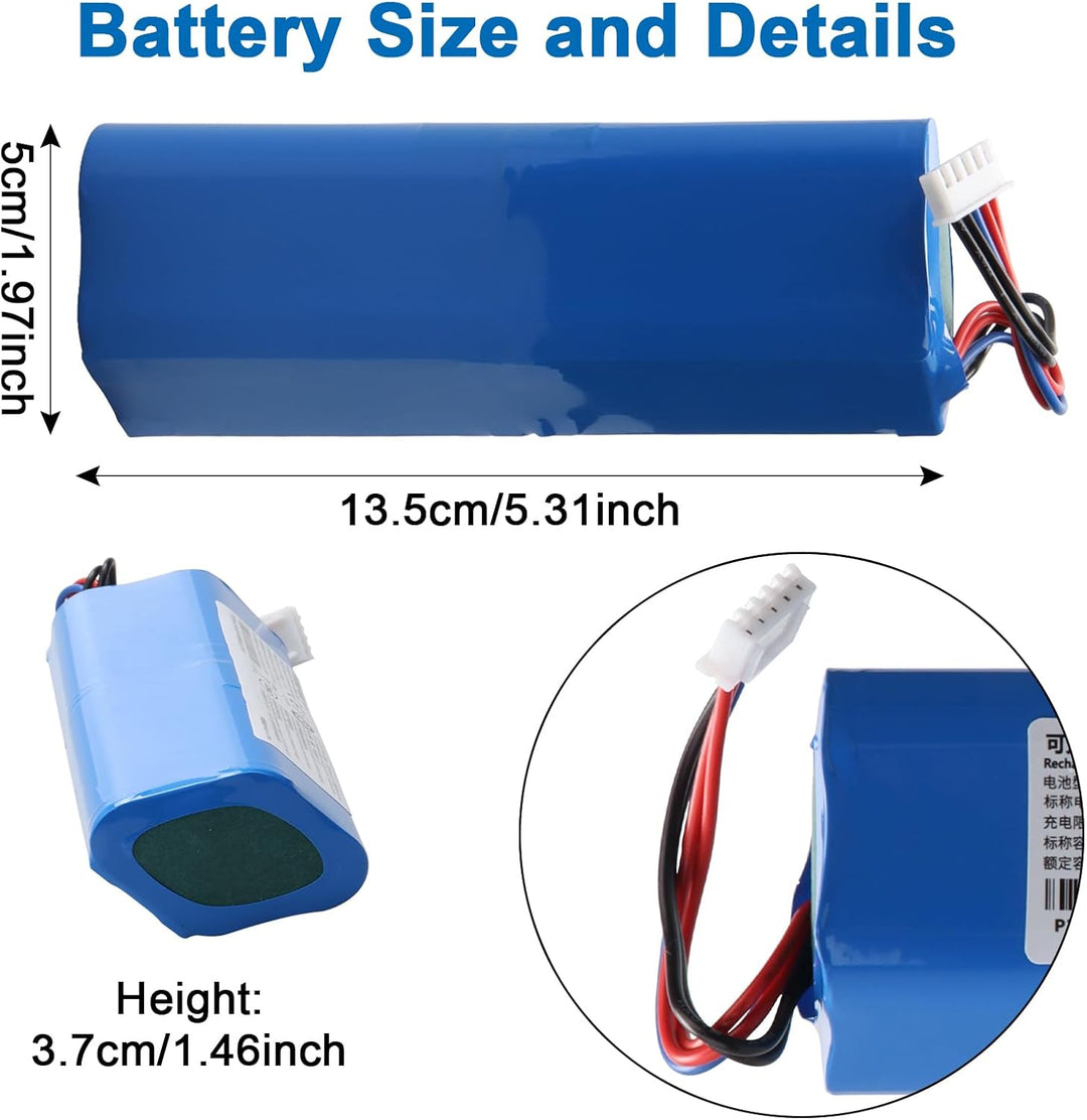 5200mAh S10-LI-144-5200 Ersatzakku, Kompatibel mit Ecovacs Deebot T5 T8 T8+ T9 T9+, Ozmo 950 T10 T9