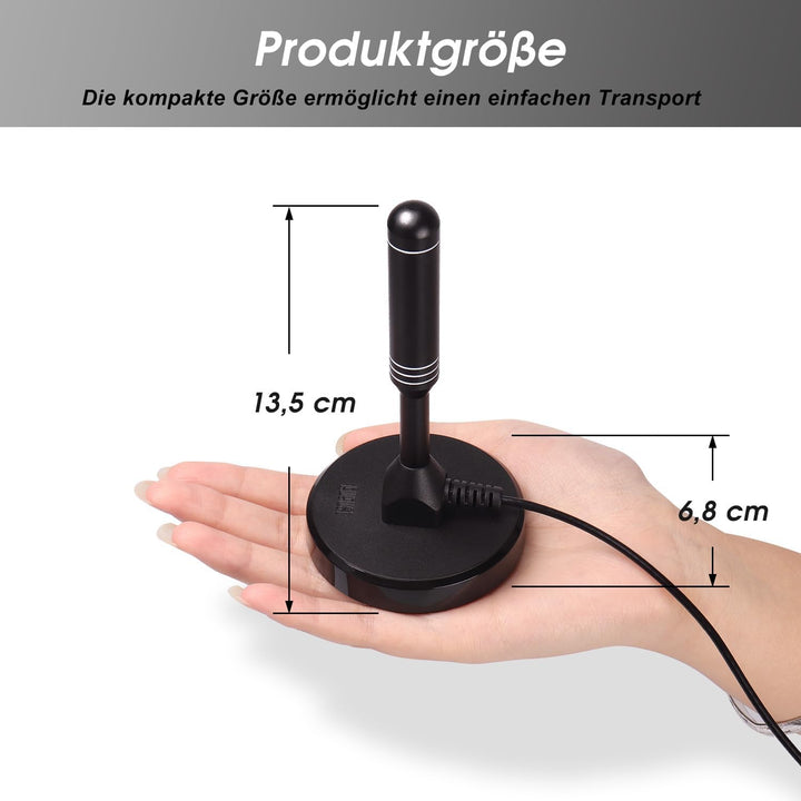 DVB-T/DVB-T2-Antenne - August DTA240 - stärkere Stabantenne für digitales Fernsehen / Digital TV / D