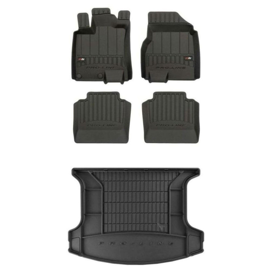 M MOTOS Satz Gummifussmatten und Kofferraummatten für Nissan Qashqai I 2008-2013 Verbessern Sie Ihre