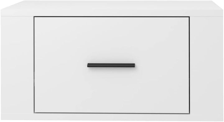 FIRBNUS Nachtschränkchen Nachtkommode Wand-Nachttische 2 STK. Hochglanz-Weiss 50x36x25 cm Bett Kommo