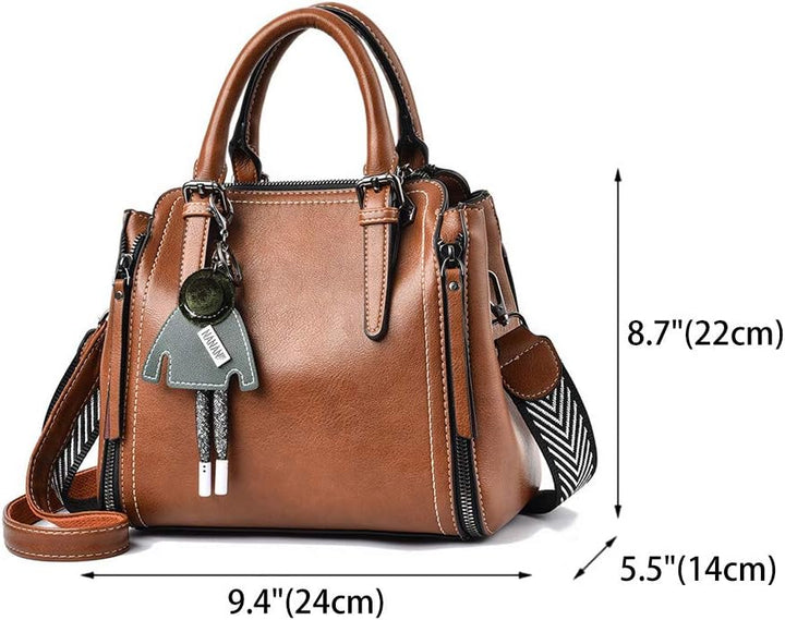 BUKESIYI Damen Tasche Umhängetasche Handtasche Frauen Klein Schultertasche Weekender Lack PU Leder C
