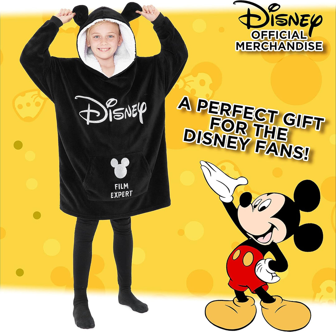Disney Stitch Kapuzenpullover Mädchen, Übergrosse Hoodie Decke Kinder mit Sherpa-Kapuze und Kängurut