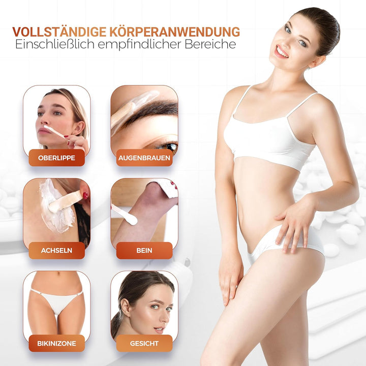 Dermawax Kokosnuss Multidirektional Enthaarungswachs zur Haarentfernung Gesicht Augenbrauen Intim Bi
