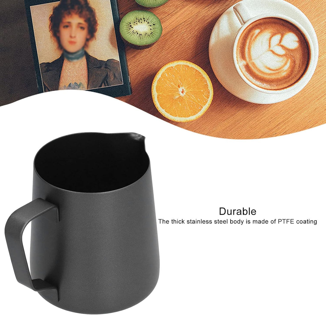 400ml Edelstahl Milchkrug Aufschäumen, Aufschäumen Krug Kaffee Milchaufschäumen Krug Tasse Milchkann