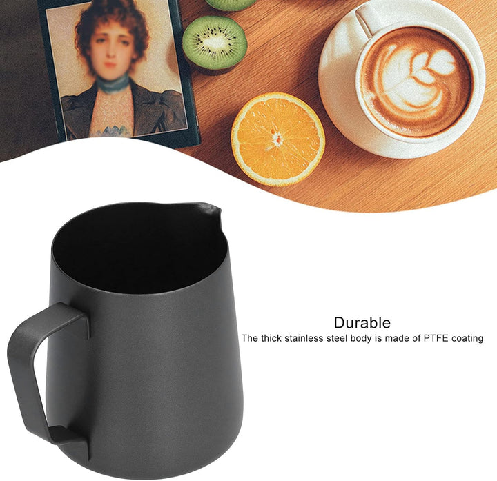 400ml Edelstahl Milchkrug Aufschäumen, Aufschäumen Krug Kaffee Milchaufschäumen Krug Tasse Milchkann