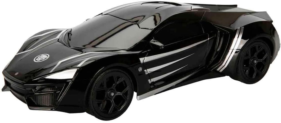 Jada Toys Marvel Black Panther RC Lykan Hypersport, Turbofunktion, RC Auto, Ferngesteuertes Auto mit