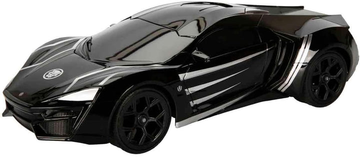 Jada Toys Marvel Black Panther RC Lykan Hypersport, Turbofunktion, RC Auto, Ferngesteuertes Auto mit