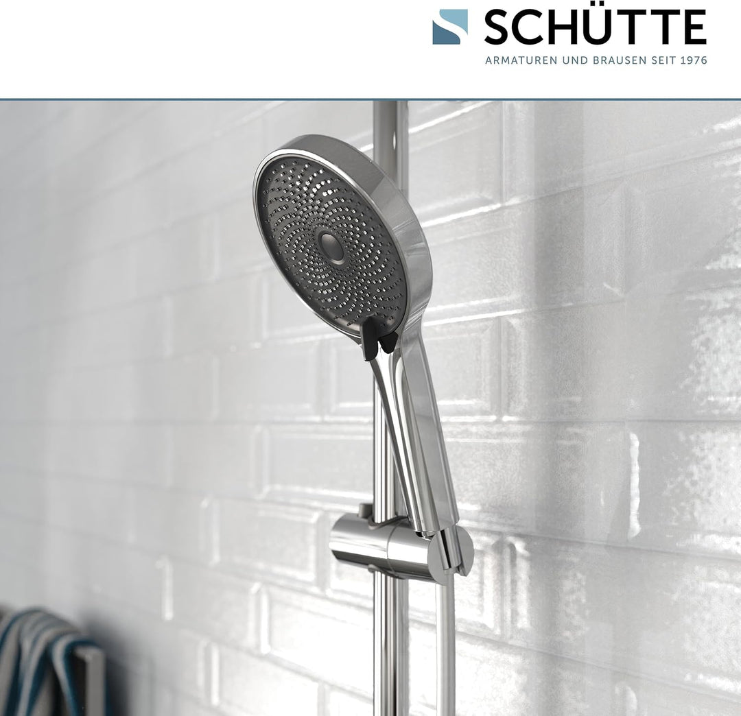 SCHÜTTE Handbrause SAMOA RAIN | Samtstrahl-Technologie | Duschkopf mit über 300 Düsen | 3 einstellba