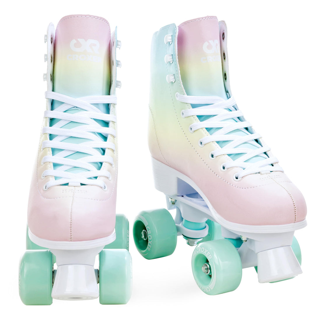 CROXER Rollschuhe Roller Skates für Kinder Erwachsene Mädchen Damen 39 (25,5cm) Alessa Rainbow, 39 (