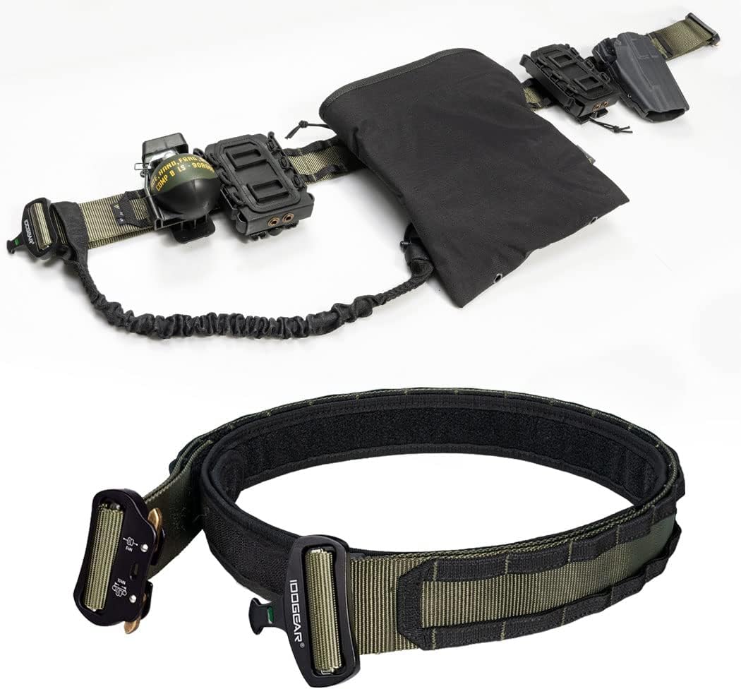 IDOGEAR 2 Zoll Taktischer Gürtel Combat Schnellverschlussschnalle Rigger Gürtel im Militärstil Molle