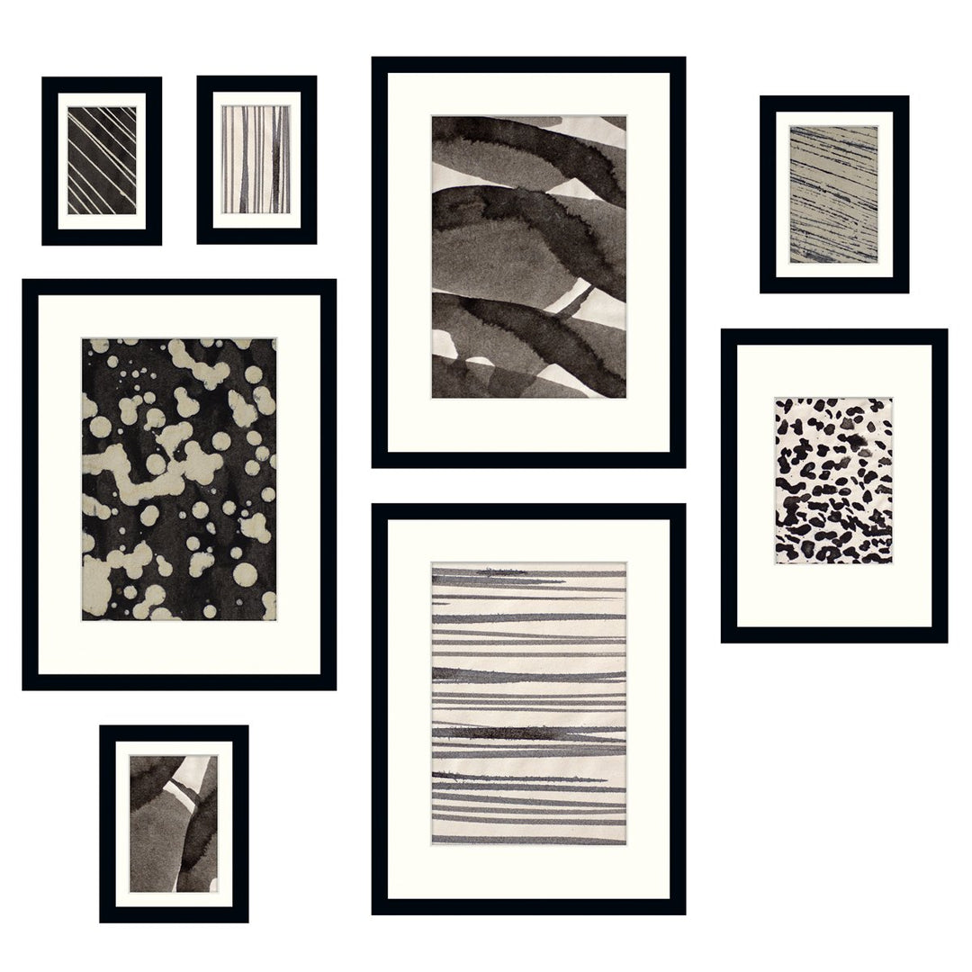 Eurographics Specular Reflection Bilderrahmen-Set, Glas/Holz, Schwarz, Verschiedenen Grössen, 8